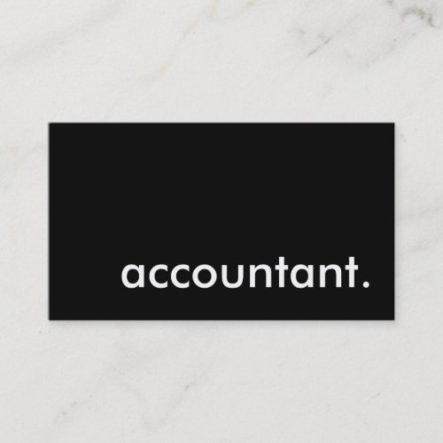 accountant business card