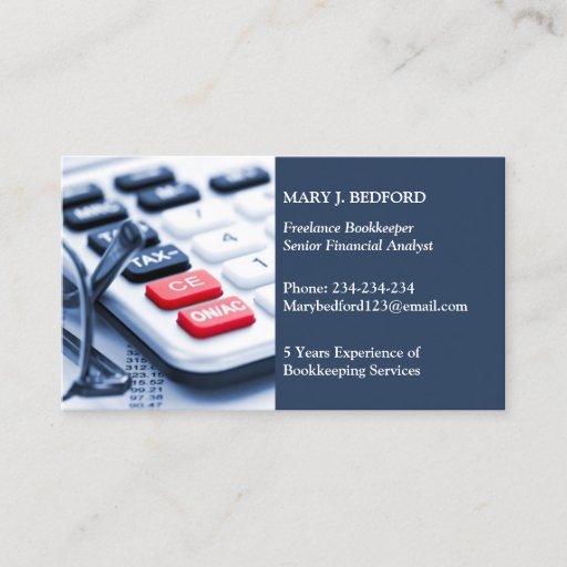 Customizable Accountant Business Card