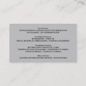 Accountant Business Card (Back)