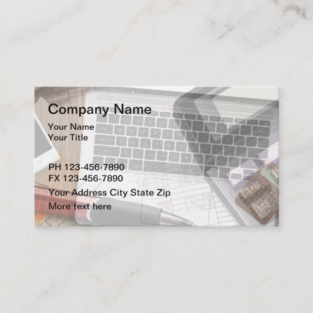 Accountant Business Card Background (Front)