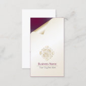Accountant Business Card Gold Floral Flourish (Front/Back)