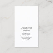 Accountant Business Card Gold Floral Flourish (Back)