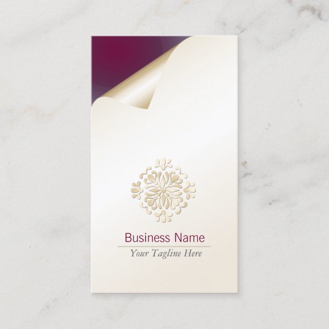 Accountant Business Card Gold Floral Flourish (Front)