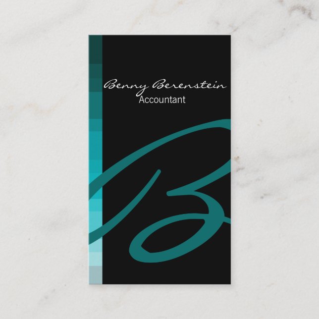 Accountant Business Card Monogram (Front)
