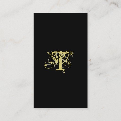 Customizable Accountant Business Card Monogram Black Gold