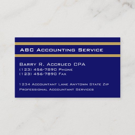 Customizable Accountant Business Cards