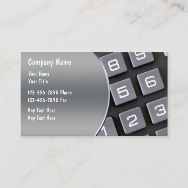 Accountant Business Cards (Front)
