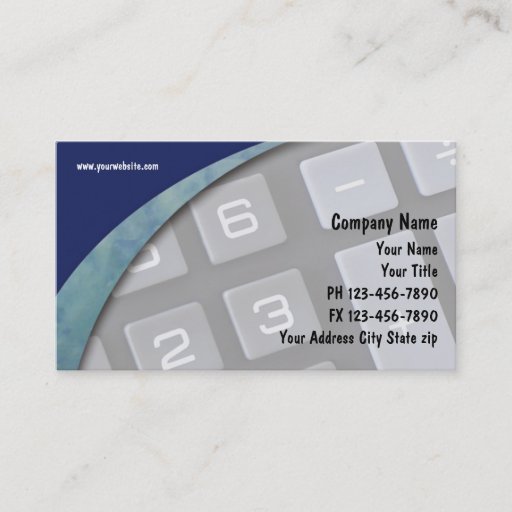Customizable Accountant Business Cards