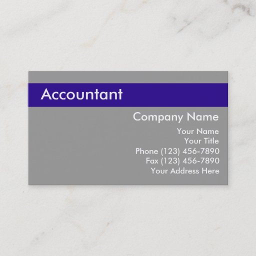 Customizable Accountant Business Cards