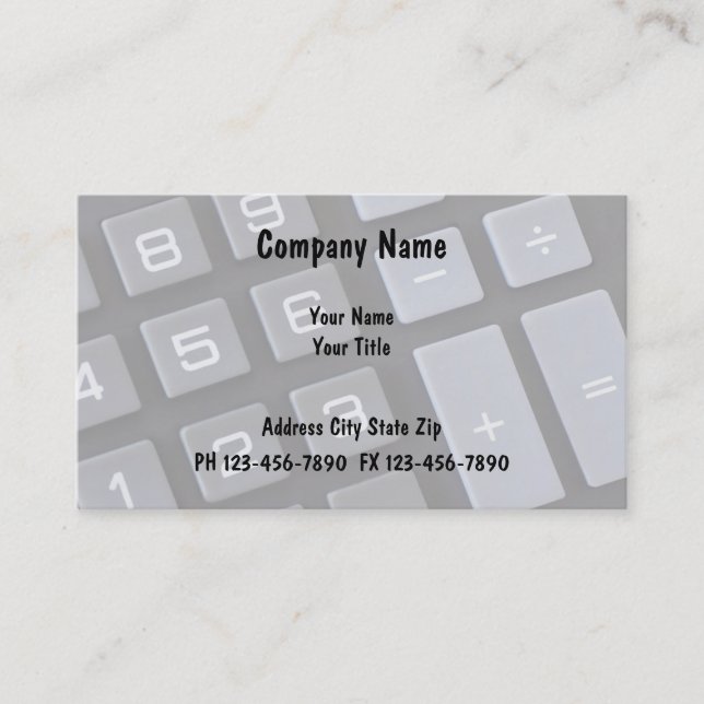 Accountant Business Cards (Front)
