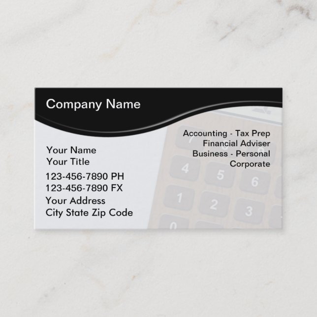 Accountant Business Cards (Front)