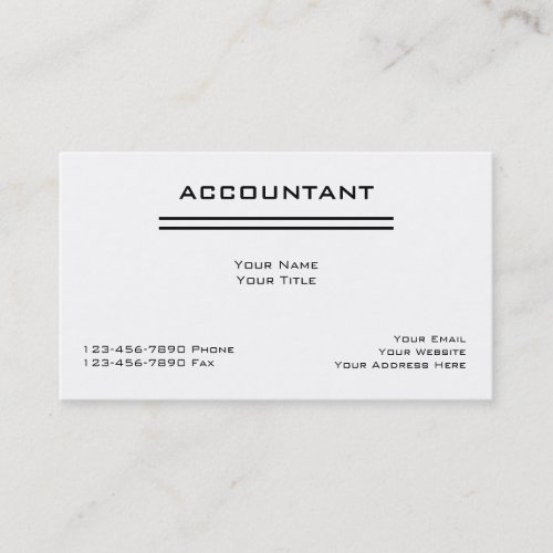 Accountant Business Cards