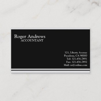 Accountant - Business Cards by Creativefactory at Zazzle