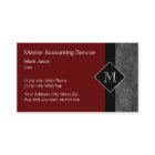 Accountant Business Cards Monogram Style