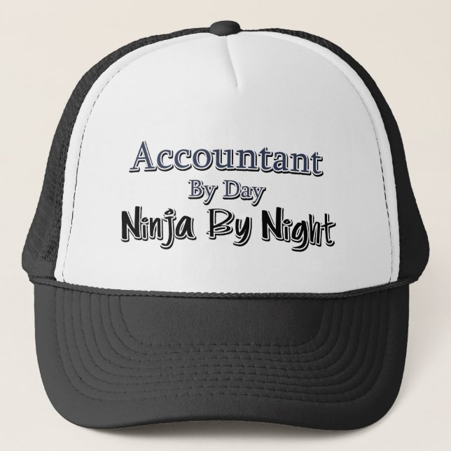 Accountant By Day, Ninja By Night Trucker Hat (Front)