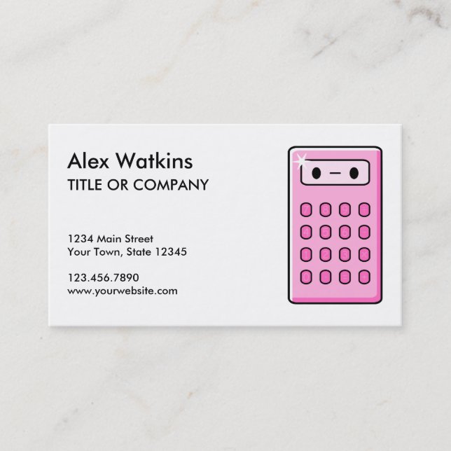 Accountant Calculator Business Card (Front)