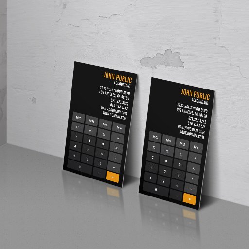 Customizable Accountant Calculator Business Cards