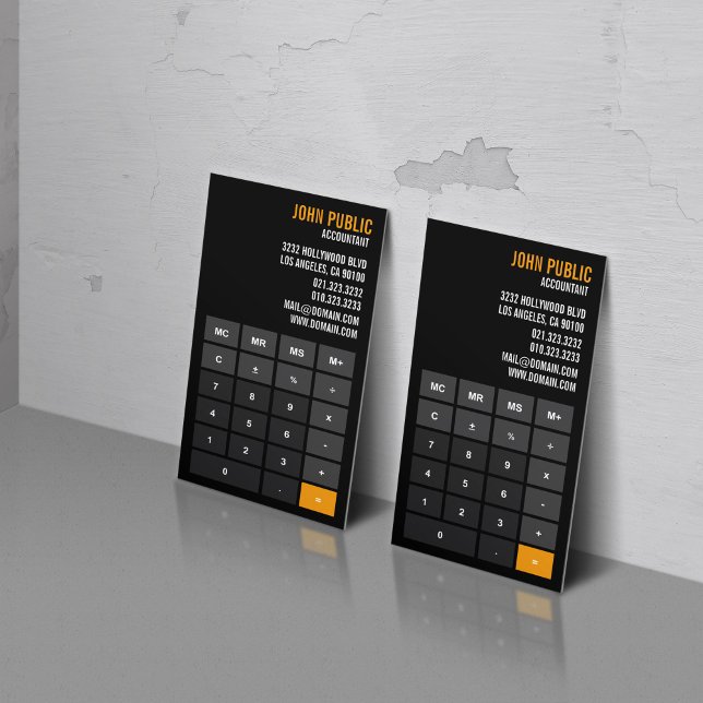 Accountant Calculator Financial Advisor Business Card (Creator Uploaded)