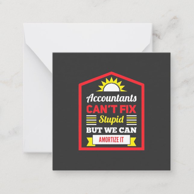 Accountant Can Fix It Note Card (Front)
