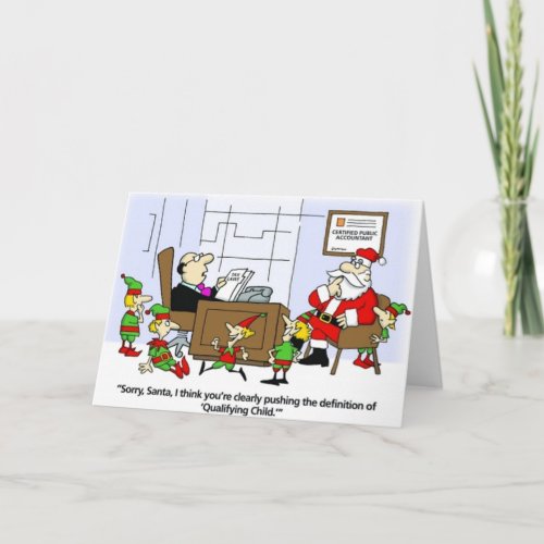 Accountant Card Santa Declares Elves Christmas Holiday Card