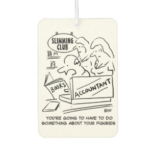 Accountant Checks the Books at a Slimming Club Air Freshener