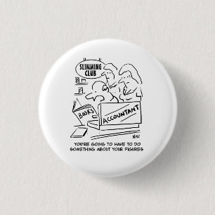 Accountant Checks the Books at a Slimming Club Button