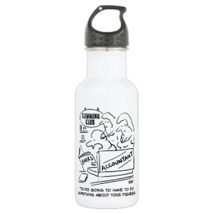 Accountant Checks the Books at a Slimming Club Stainless Steel Water Bottle