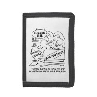 Accountant Checks the Books at a Slimming Club Tri Trifold Wallet