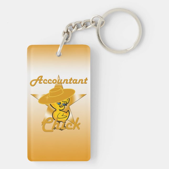 Accountant Chick #10 Keychain (Back)