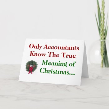 Accountant Christmas Card | Funny Accounting Pun by accountingcelebrity at Zazzle