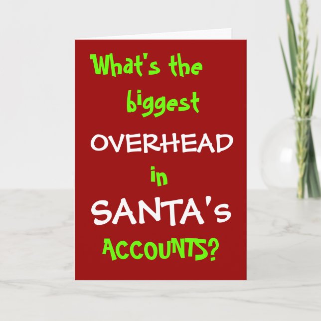 Accountant Christmas Card - Joke - Personalisable (Front)