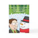 Accountant Christmas Card Snowman Decpend Depend