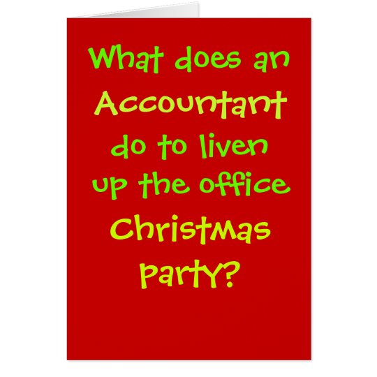 Accountant Christmas Cruel & Funny Christmas Joke Card  Zazzle.com