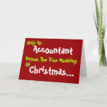 Accountant Christmas Humor Add Caption and Message Holiday Card