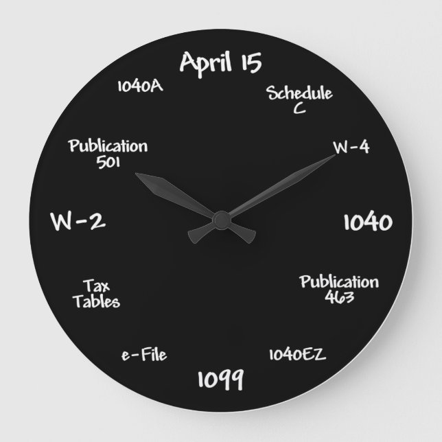 Accountant Clock - Tax Time Clock (Front)