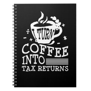 Accountant Coffee CPA Bookkeeper Humor Bookkeeping Notebook