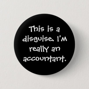 Accountant Costume Button