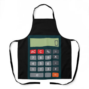 Accountant Costume Outfit Math Calculator Apron
