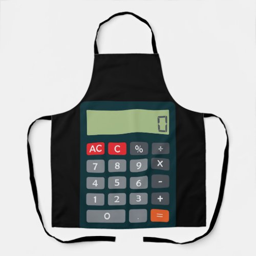Accountant Costume Outfit Math Calculator Apron
