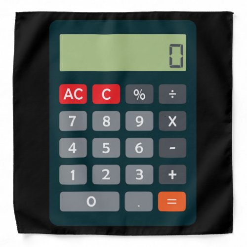 Accountant Costume Outfit Math Calculator Bandana