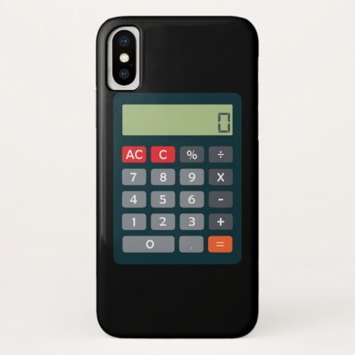 Accountant Costume Outfit Math Calculator iPhone X Case