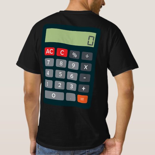 Accountant Costume Outfit Math Calculator T_Shirt