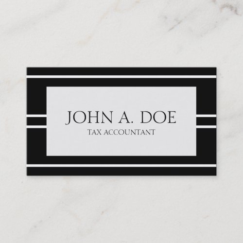 Accountant CPA Accounting Bookkeeper B/W Stripes Business Cards