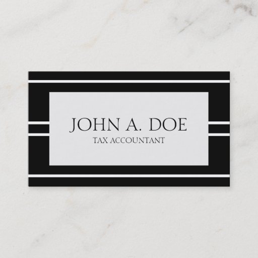 Customizable Accountant CPA Accounting Bookkeeper B/W Stripes Business Cards