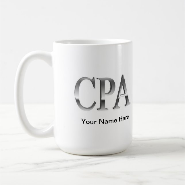 Accountant CPA Accounting Coffee Travel Mug (Left)