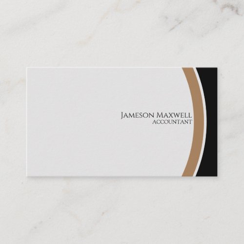 Accountant CPA Black and Gold Business Card