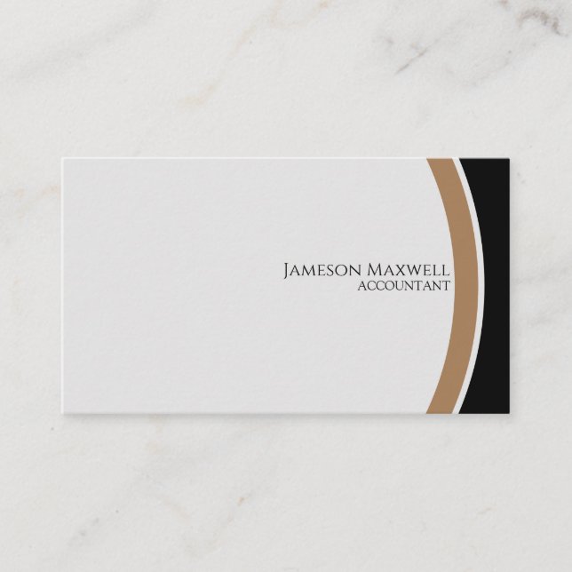 Accountant CPA Black and Gold Business Card (Front)