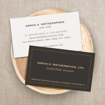 Accountant Cpa Business Card by sm_business_cards at Zazzle
