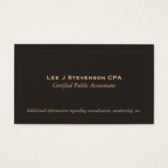 Accountant CPA Business Card