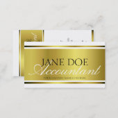 Accountant CPA Gold Metallic Script Business Card (Front/Back)